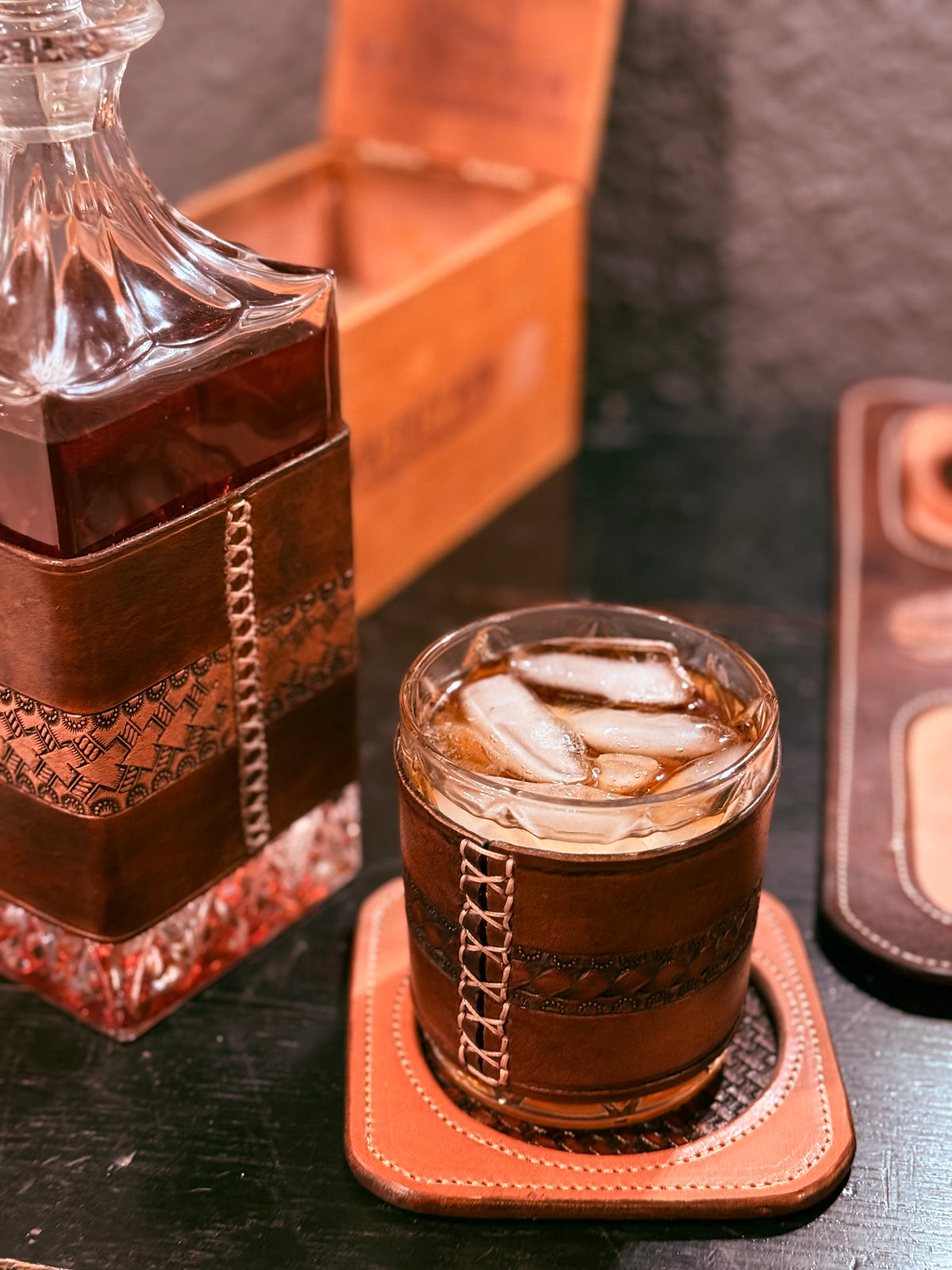 Walnut Decanter Set
